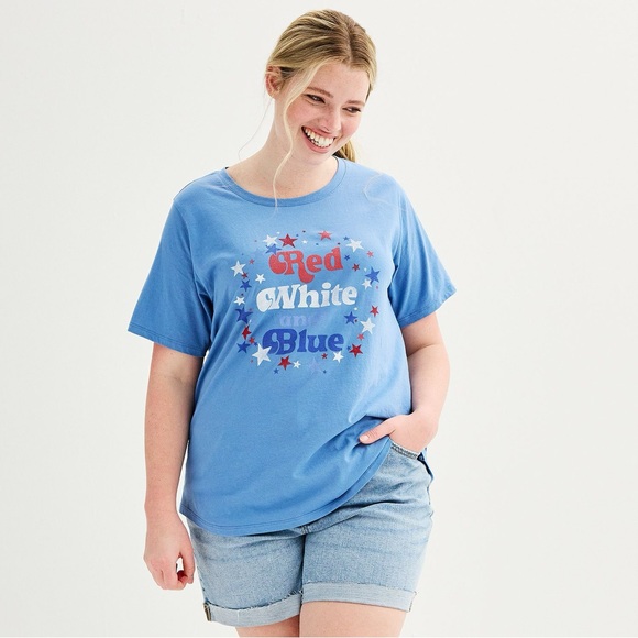 Red, White & Blue Fourth of July Tee Shirt by Sonoma - Picture 3 of 7